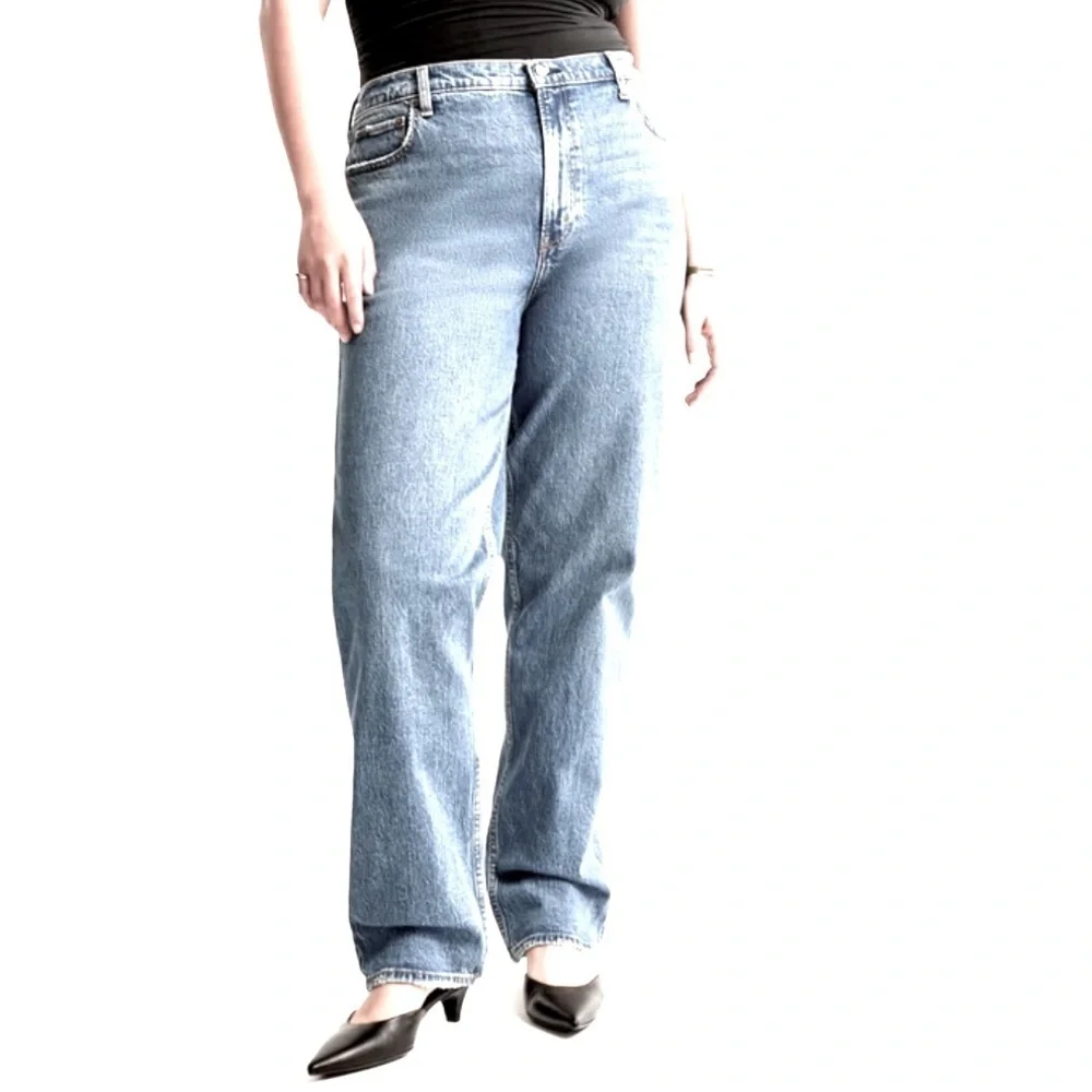 Abercrombie & Fitch Curve Love 90s Slim Straight Jean High Rise Plus 20R NEW